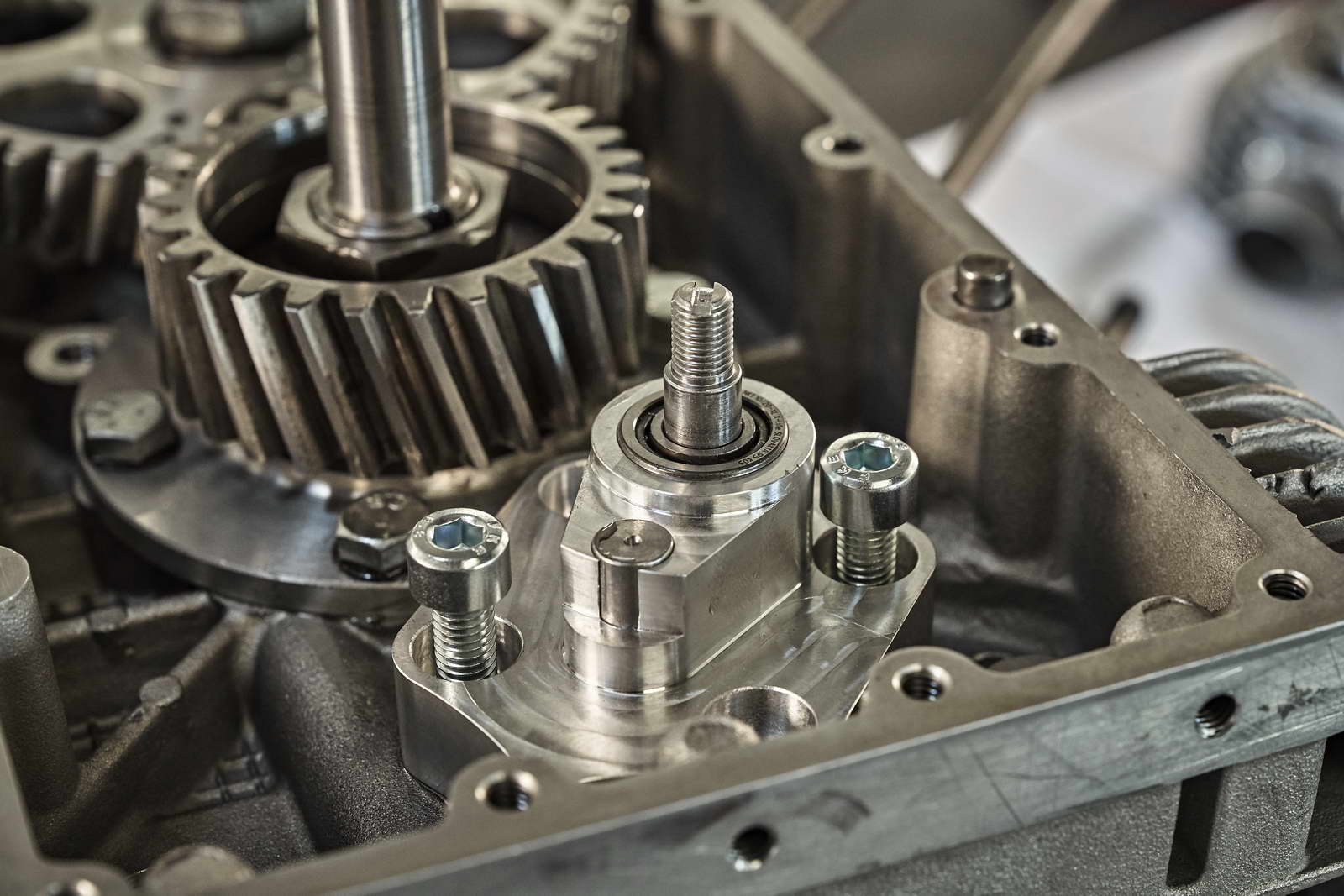 Guzzi Motor Zusammenbau René Nesselhauf